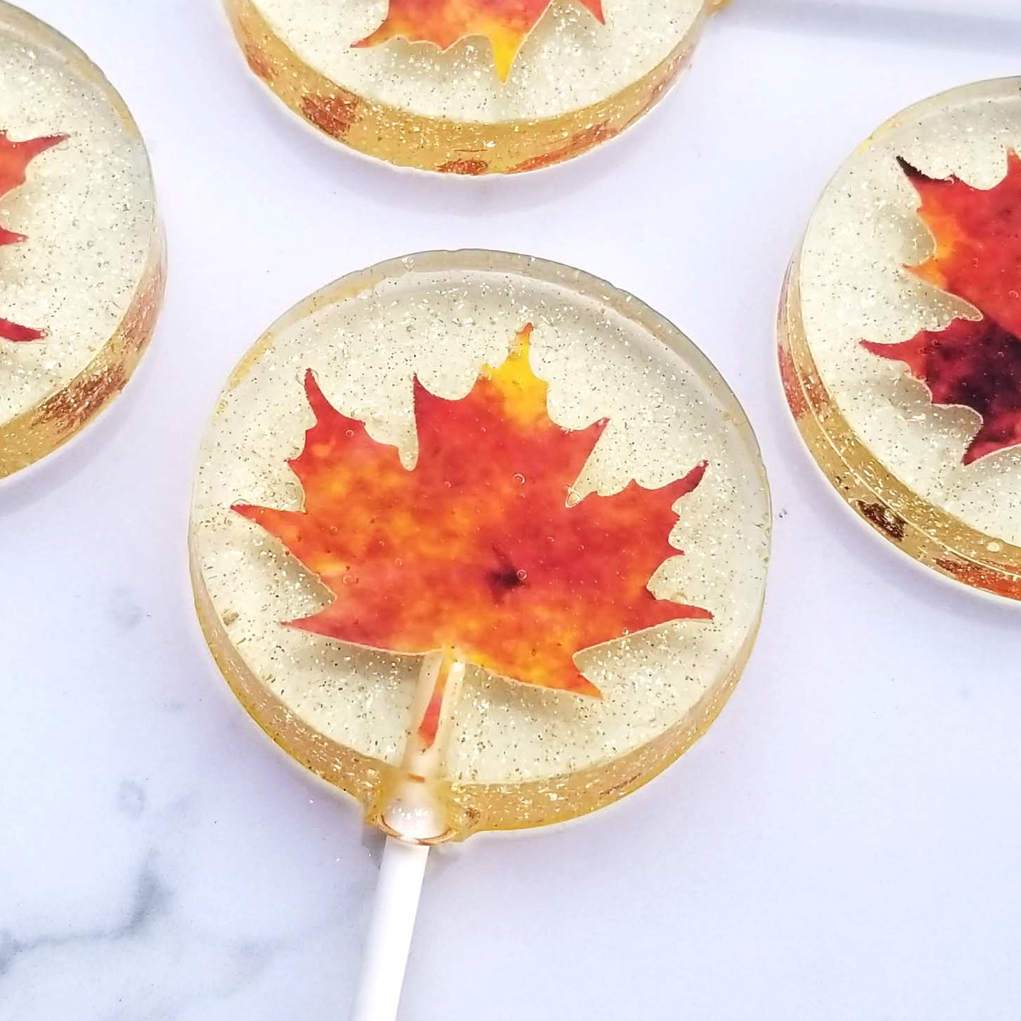 Fall Leaf Lollipops - Caramel Flavor - Storm and Sky Shoppe