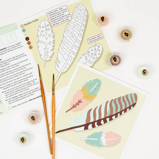 Feathers MINI Paint-by-Number Kit - Storm and Sky Shoppe
