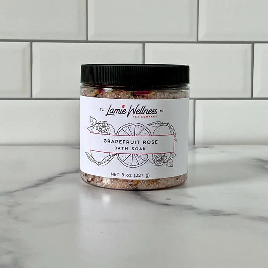 Grapefruit Rose Bath Soak with Pink Himalayan Salt - Storm And Sky