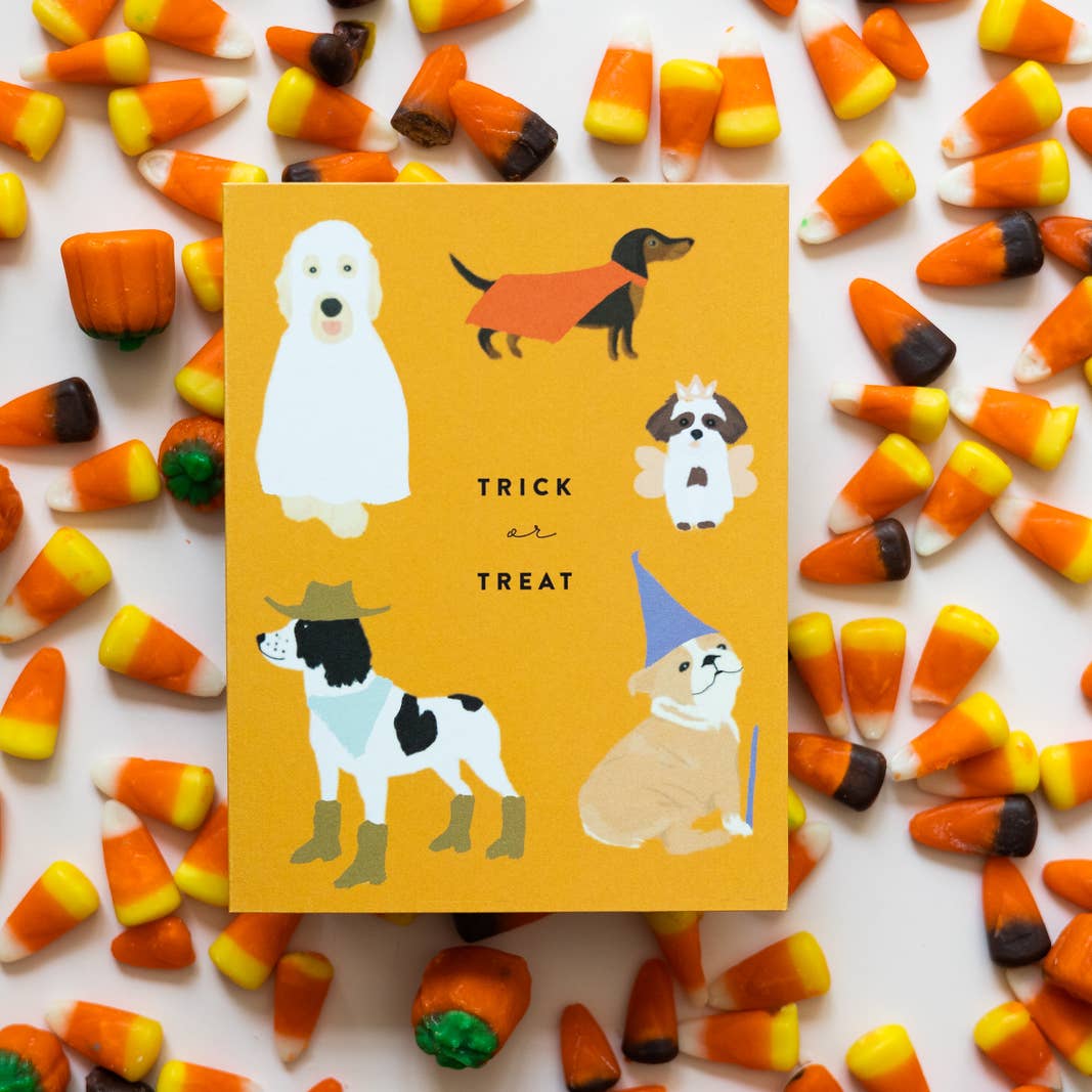 Trick or Treat Dog Card - Storm and Sky Shoppe - Joy Paper Co.