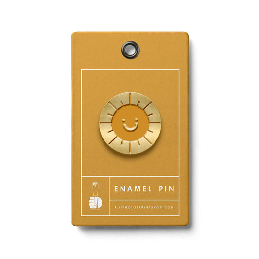 Happy Sun Enamel Pin - Storm and Sky Shoppe