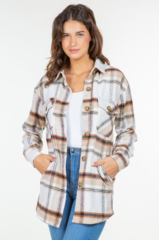 Soft Wool Flannel Shacket - Storm and Sky Shoppe