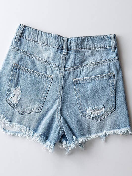Destroyed Shorts - Storm and Sky Shoppe - Urban Daizy