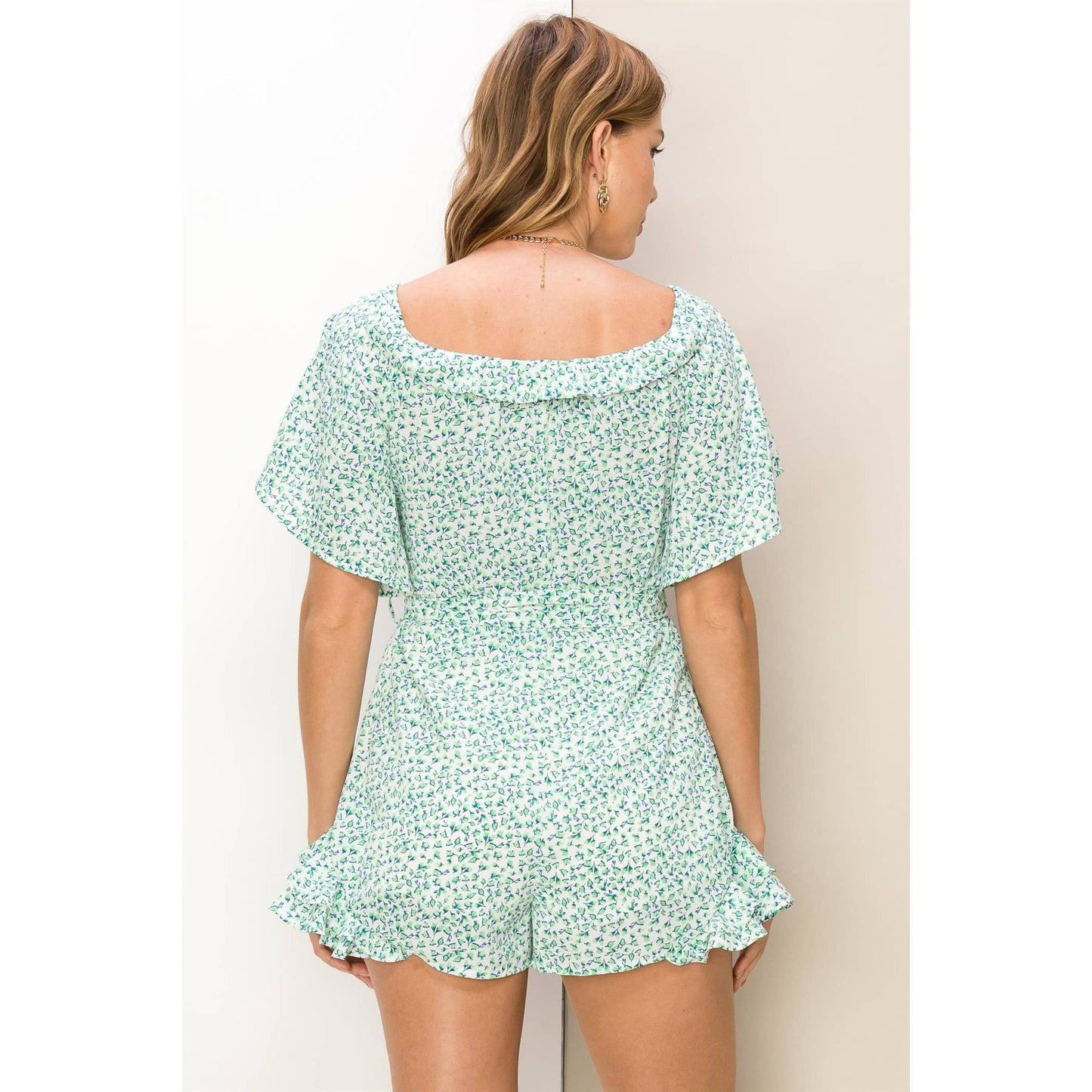 Floral Ruffled Romper - Storm and Sky Shoppe