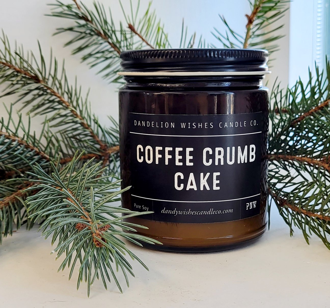 Amber candle included in the Cozy Home Gift Set
