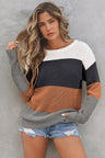 Color Block Knitted Sweater