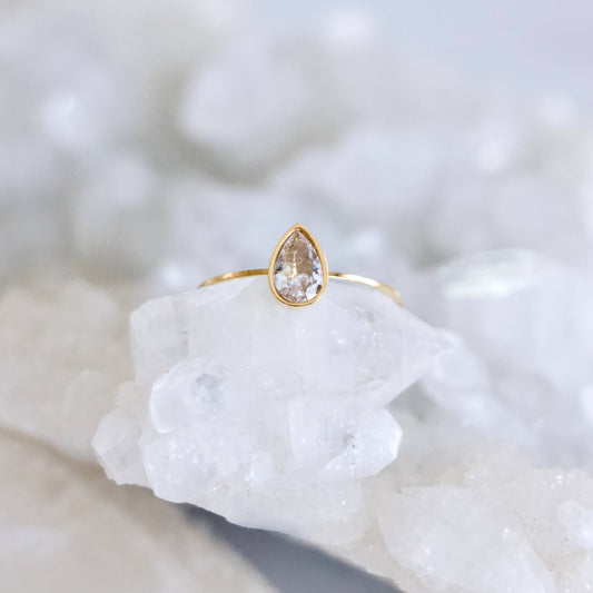 Zircon Teardrop Ring - Storm and Sky Shoppe