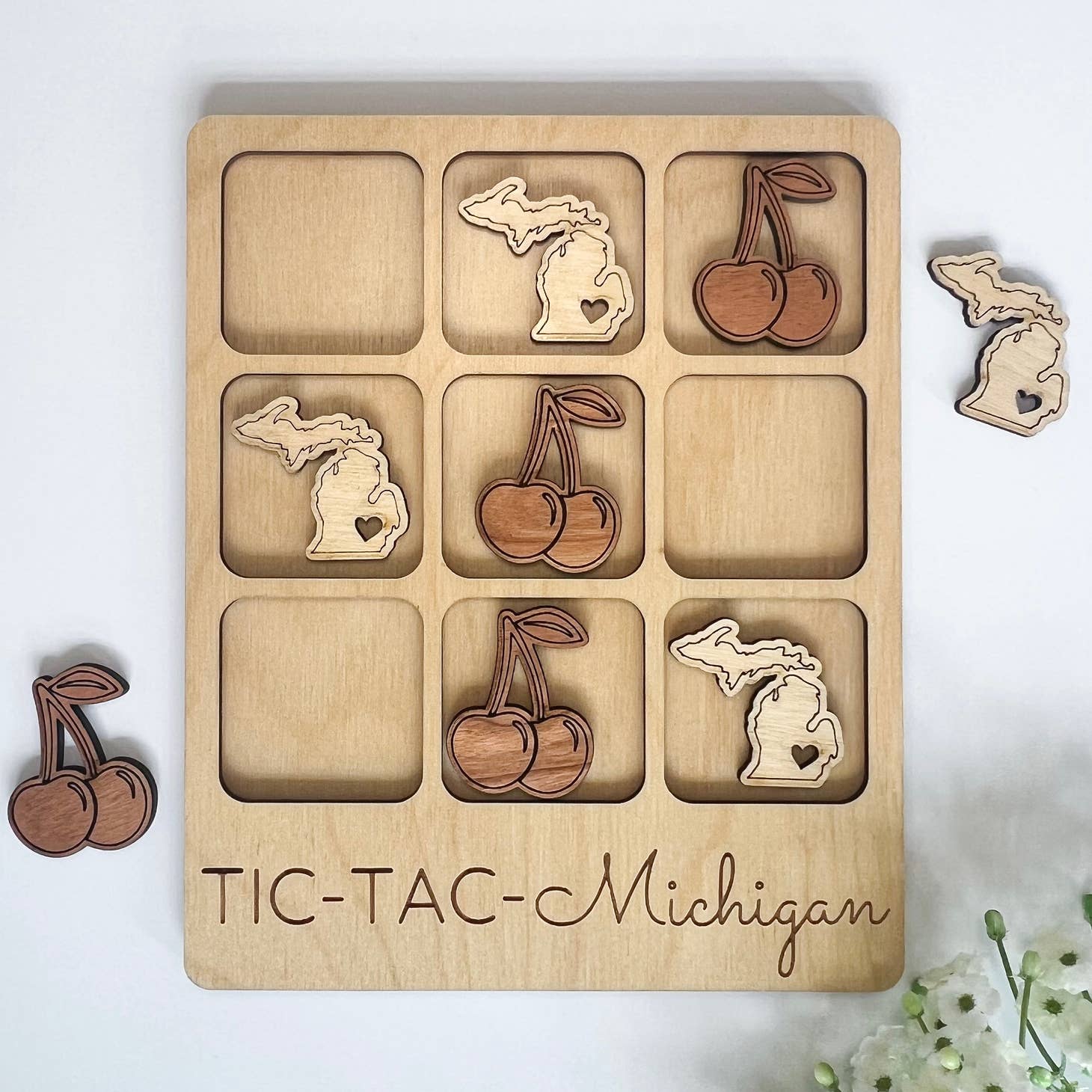Wooden Tic-Tac-Toe Kits - Storm and Sky Shoppe - Birch House Living