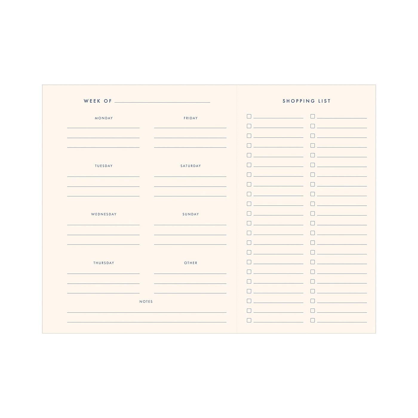 Checkerboard Meal Planner - Storm and Sky Shoppe