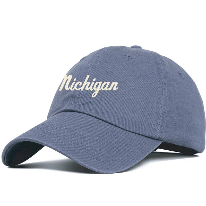 Michigan Script Hat - Storm and Sky Shoppe