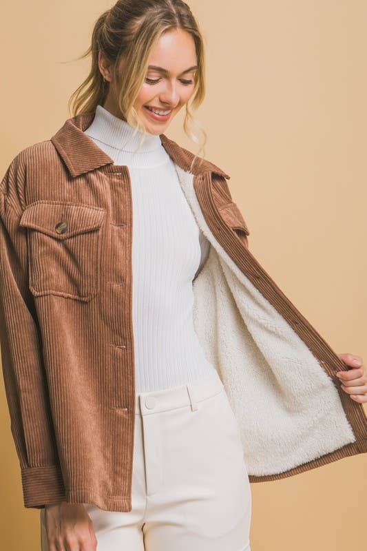 Corduroy Button Up Jacket - Storm and Sky Shoppe