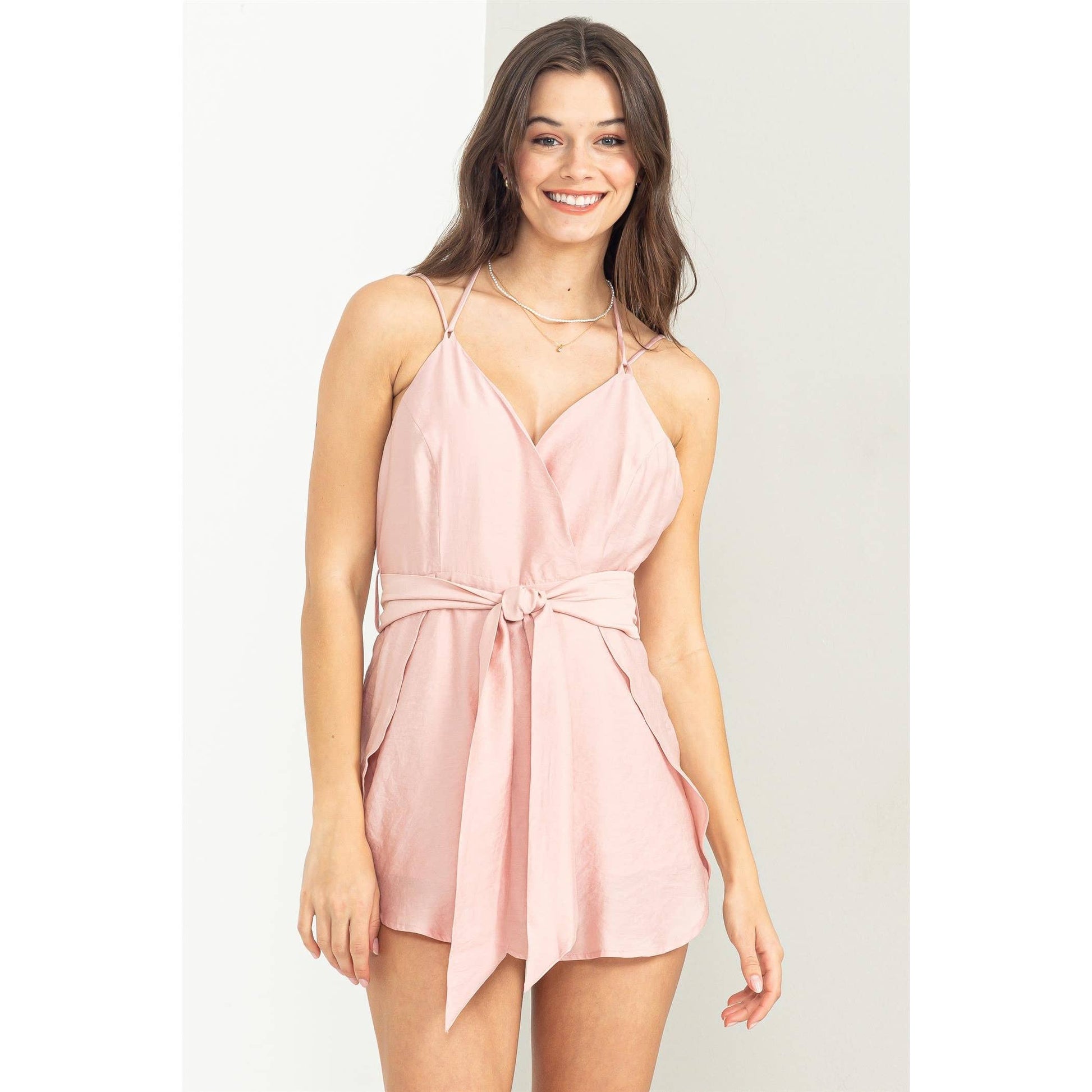 Tie-front Halter Romper - Storm and Sky Shoppe