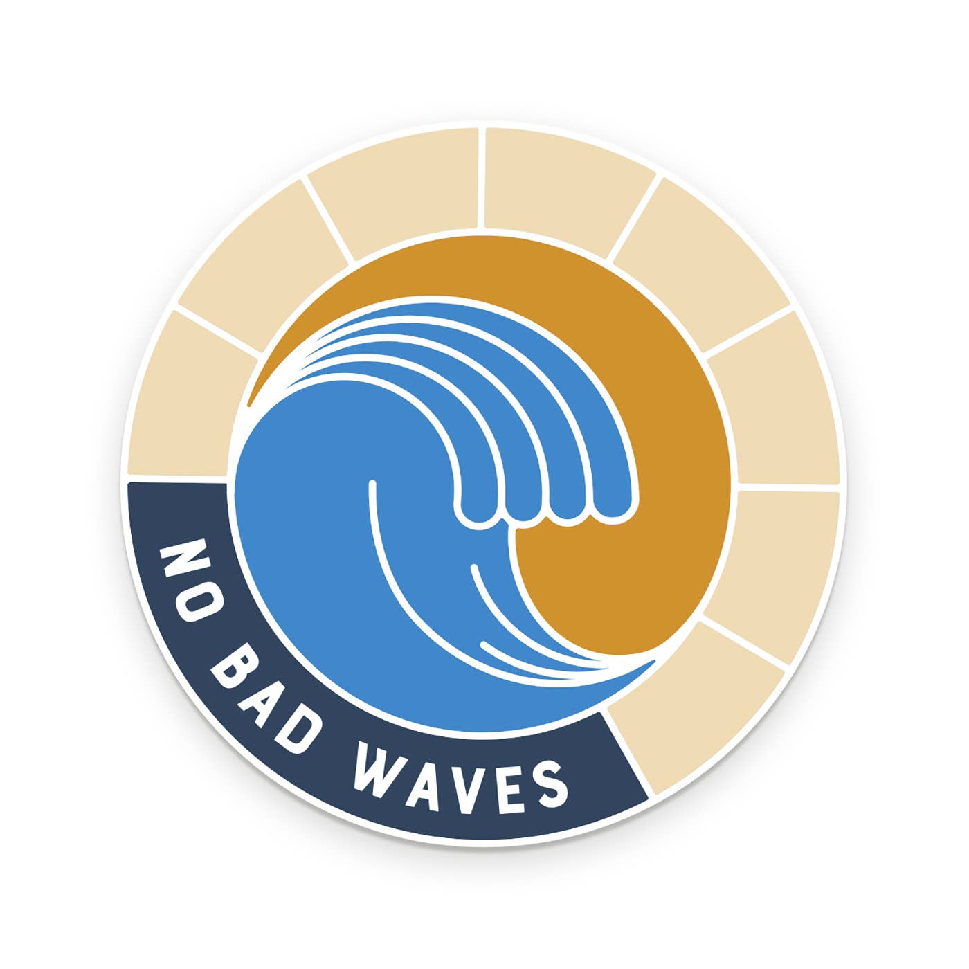 No Bad Waves Sticker - Storm and Sky Shoppe