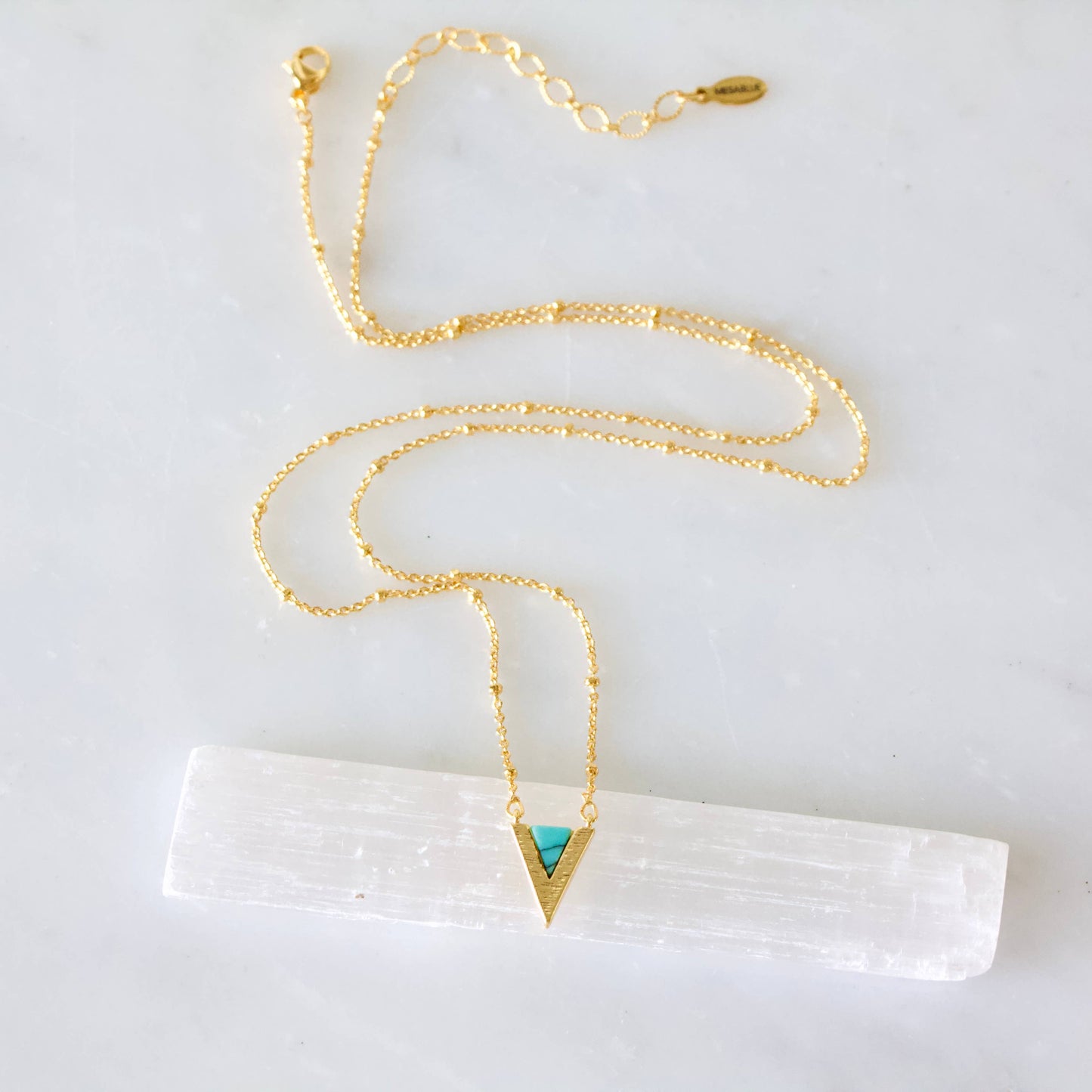 Turquoise Triangle Necklace - Storm and Sky Shoppe