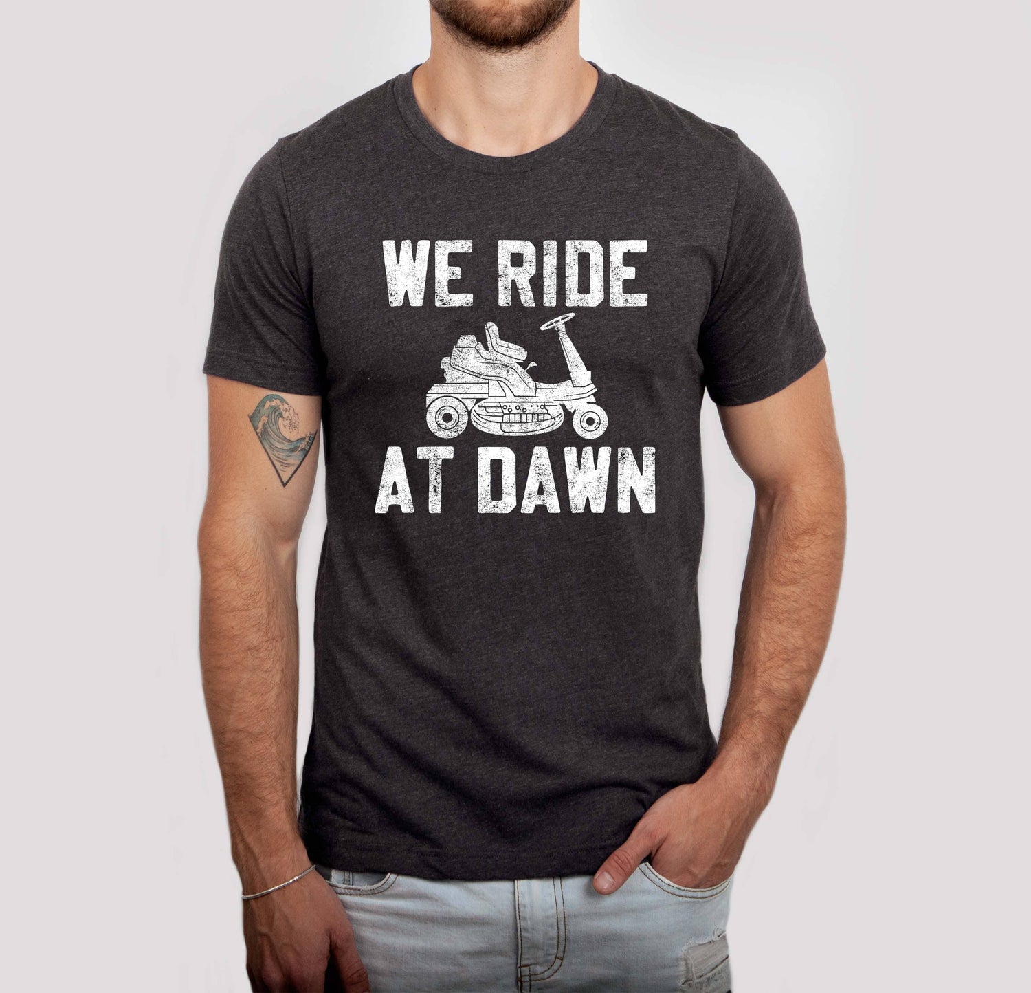 We Ride at Dawn Men's Shirt, Father's Day Tee, Funny Tee: 2X-Large - Storm and Sky Shoppe