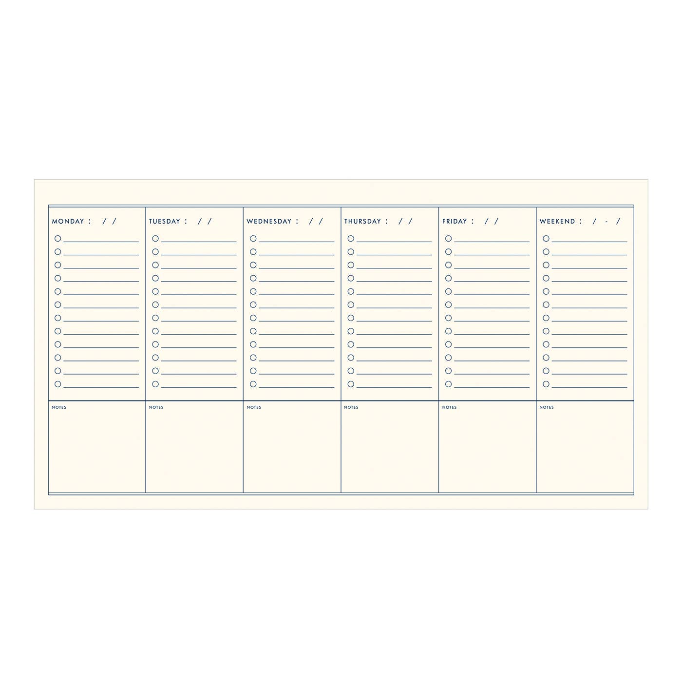 To Do Simple Undated Weekly Planner - Storm and Sky Shoppe - Ruff House Print Shop
