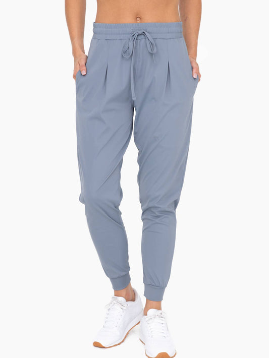 Solid Pleated Front Joggers - Storm and Sky Shoppe - Mono B