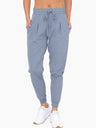 Solid Pleated Front Joggers