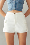 Cargo Skort w/ Smock Waist