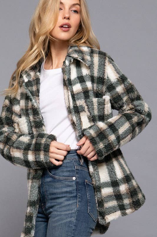 Oversize Faux Fur Shacket - Storm and Sky Shoppe