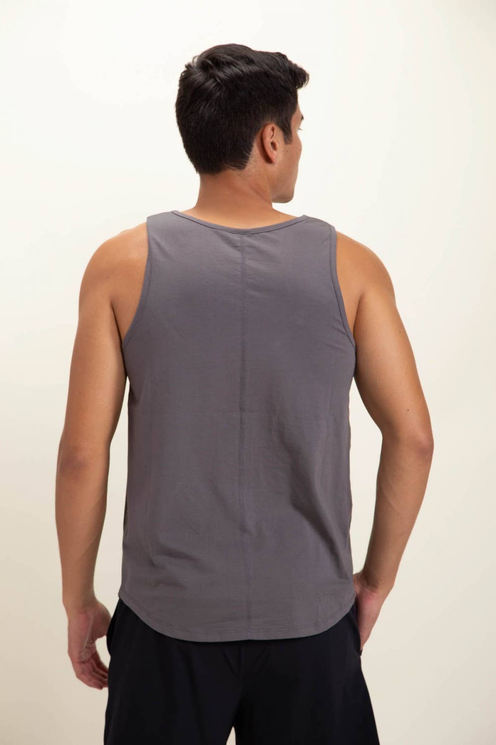 Mono B Men - Tank with Curved Hem: S:M:L:XL (1:2:2:1) / GREY - Storm and Sky Shoppe