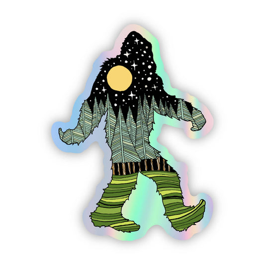 Holographic Big Foot Wilderness Sticker - Storm and Sky Shoppe