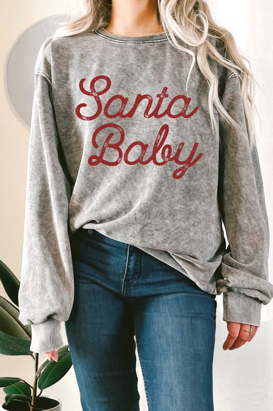 Santa Baby Mineral Crewneck - Storm and Sky Shoppe