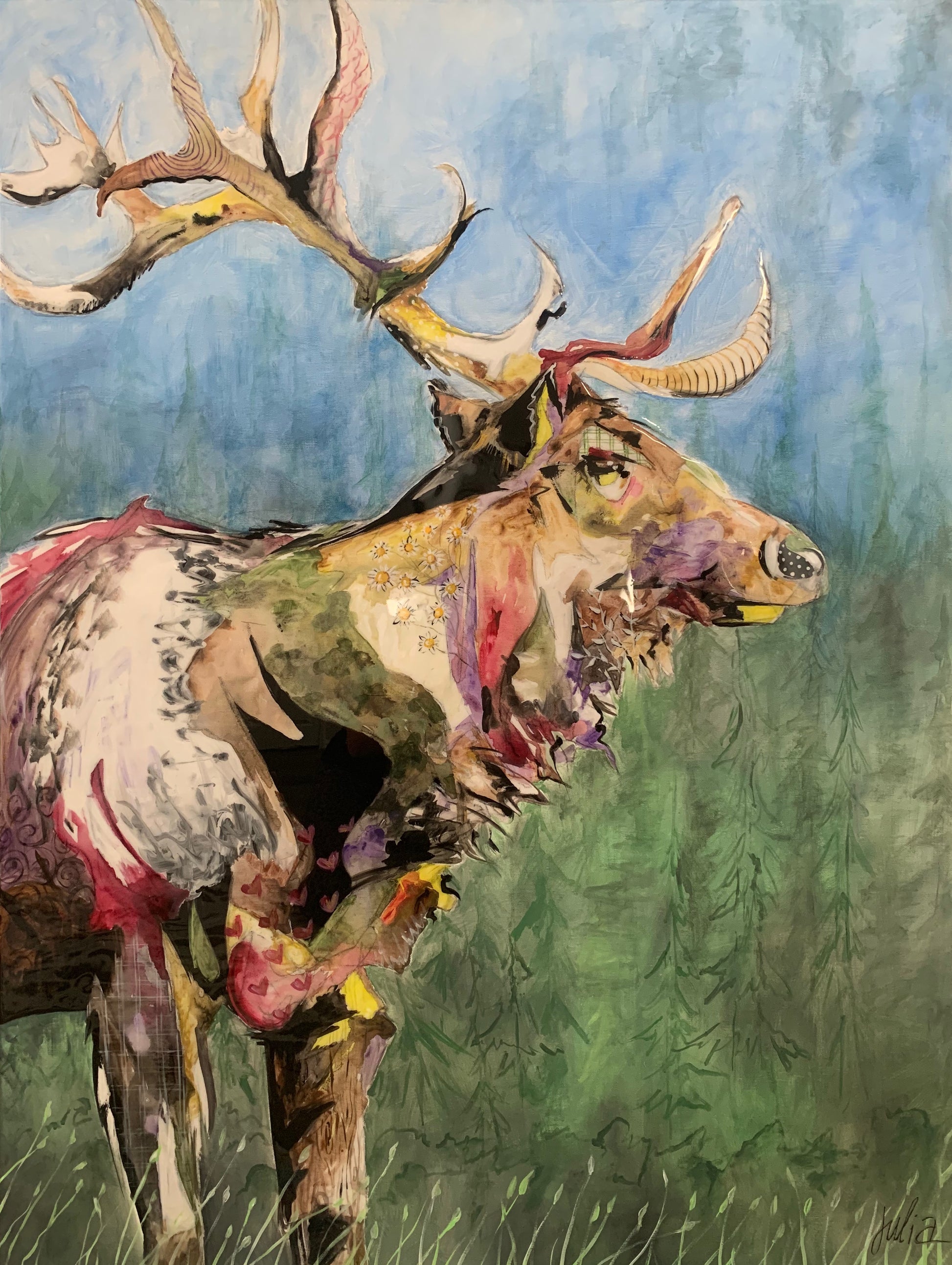 Hand-painted Elk - Storm and Sky Shoppe