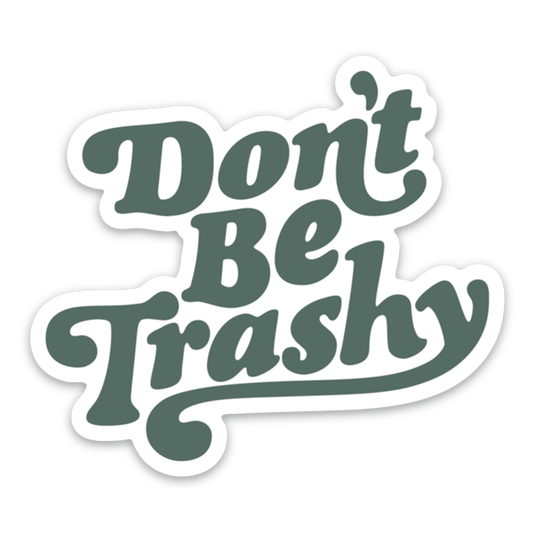 Don't Be Trashy Retro Sticker - Storm and Sky Shoppe