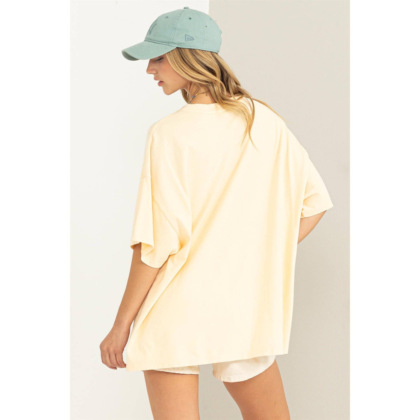 DZ23A786-OVERSIZED T-SHIRT: CREAMY CORN / S/M - Storm and Sky Shoppe