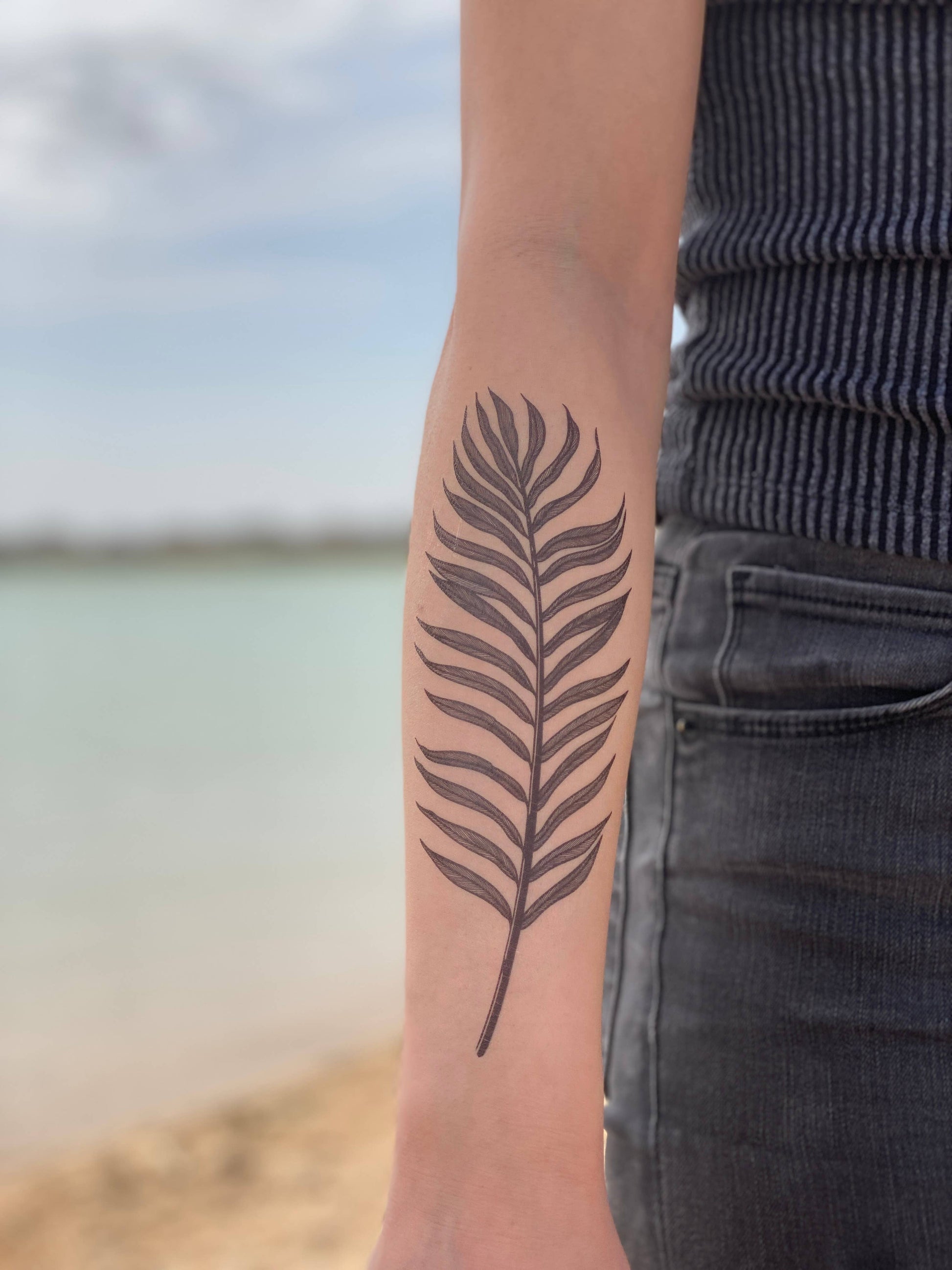 Palm Leaf Temporary Tattoo: 1-Pack - Storm and Sky Shoppe