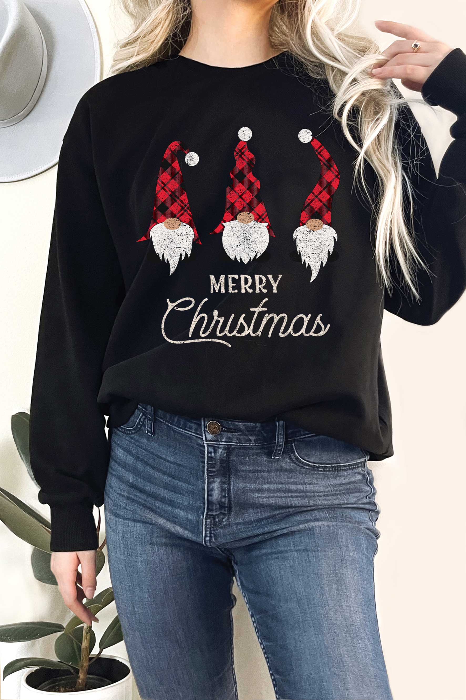 Merry Christmas Gnomes Crewneck - Storm and Sky Shoppe