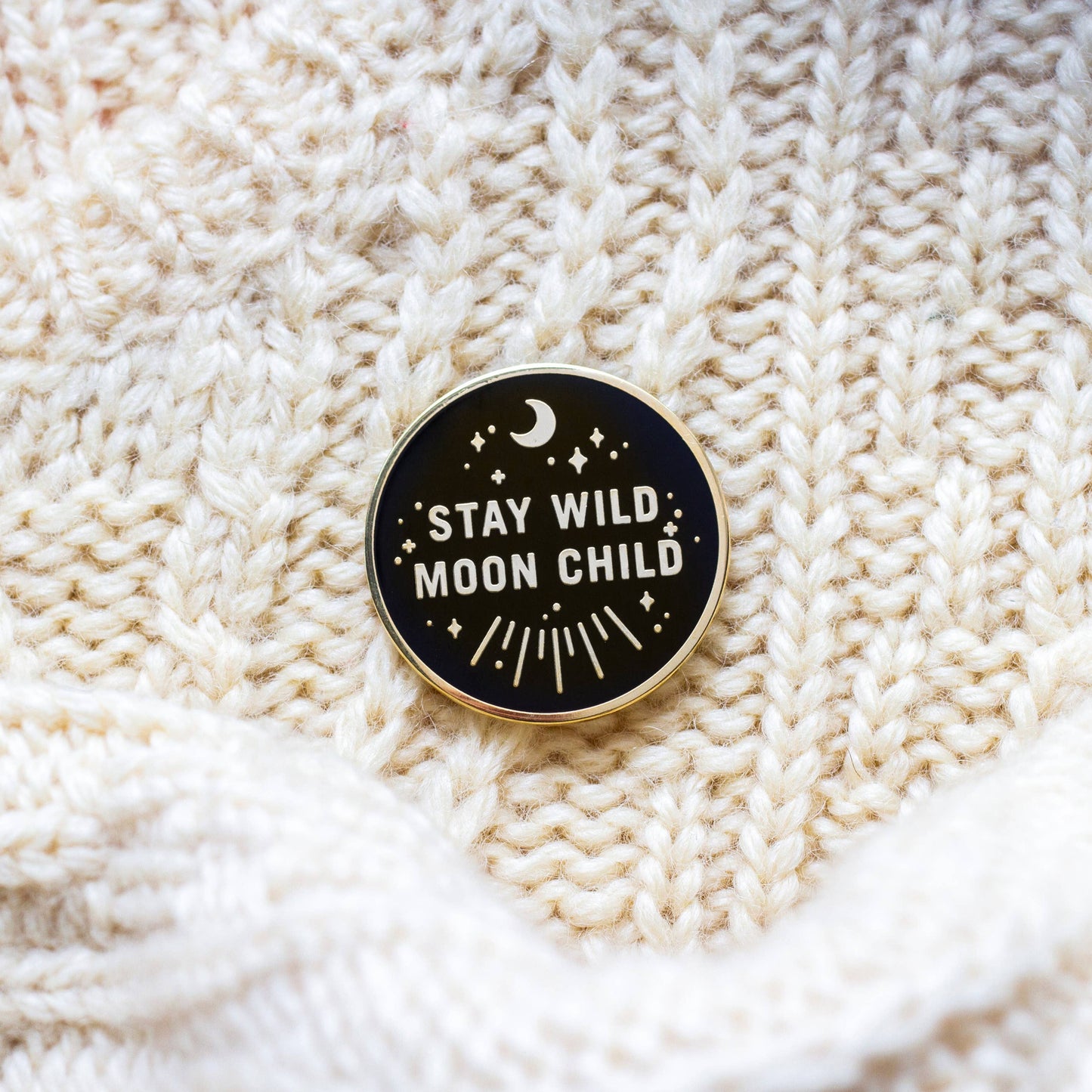 Stay Wild Moon Child Enamel Pin - Storm and Sky Shoppe