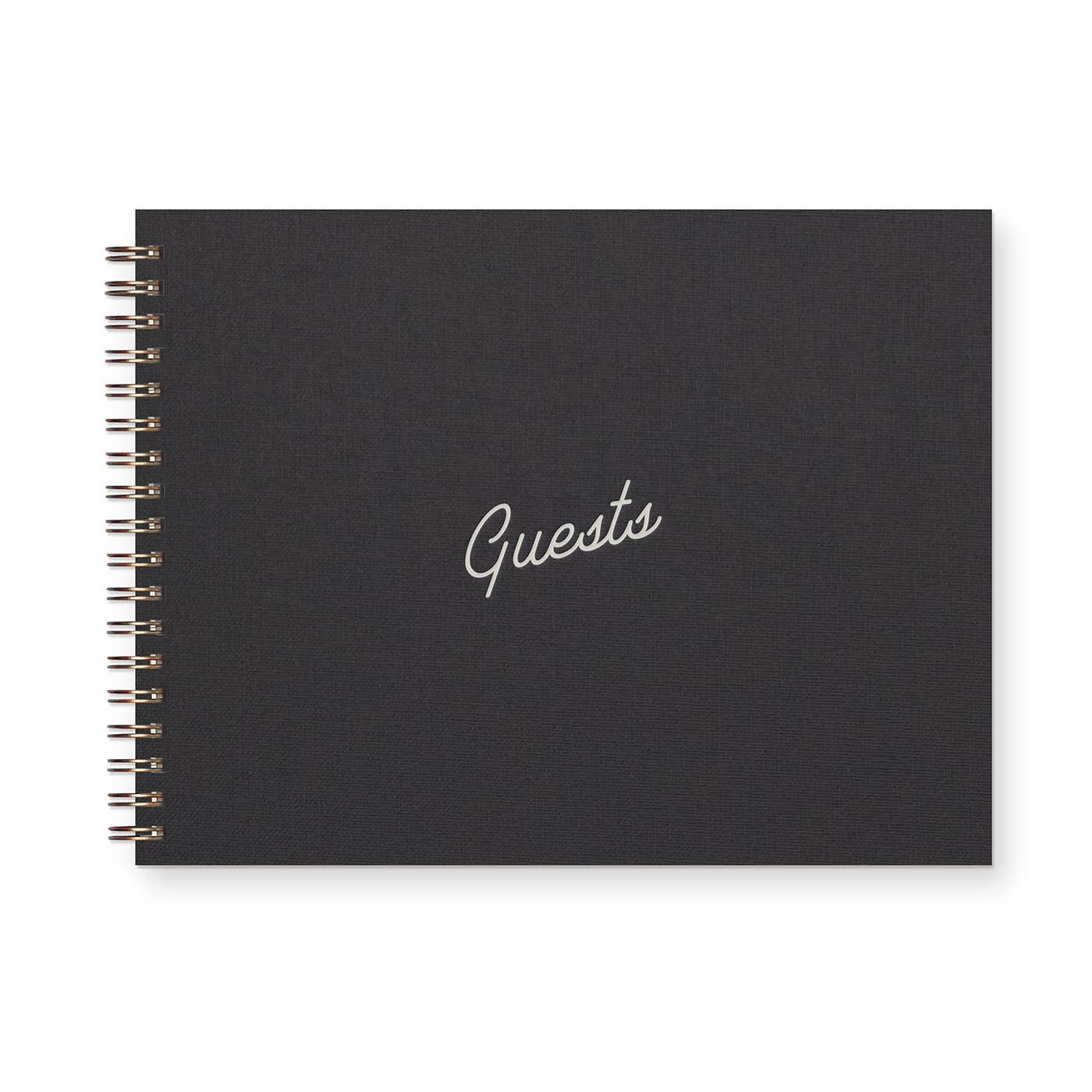 Retro Guest Book: French Vanilla Cover | Bronze Ink - Storm and Sky Shoppe