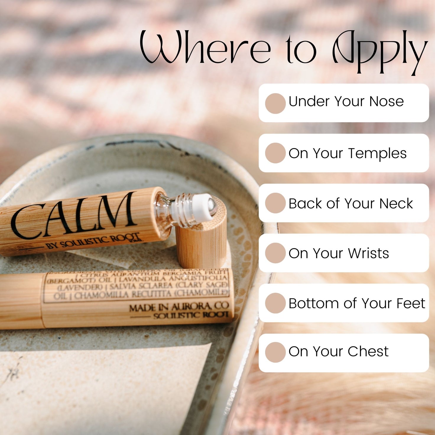 Calm Essential Oil Roller - Storm and Sky Shoppe - Soulistic Root - Essential Oils & Self Care Gifts
