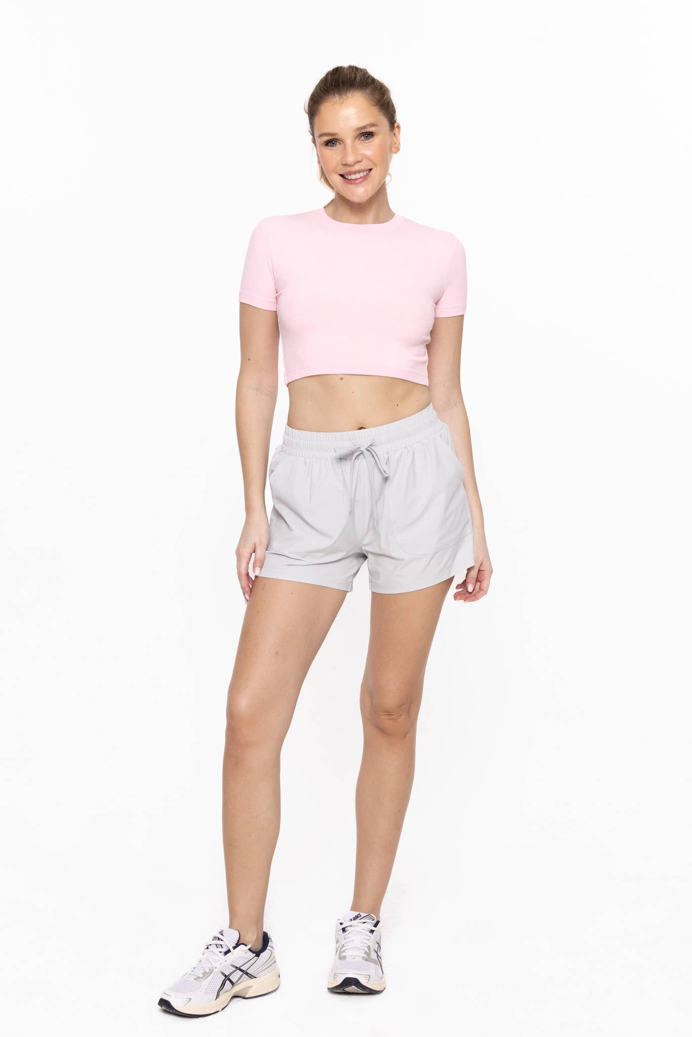 Athleisure Shorts with Drawstring: S:M:L (2:2:2) / PALE GREY - Storm and Sky Shoppe