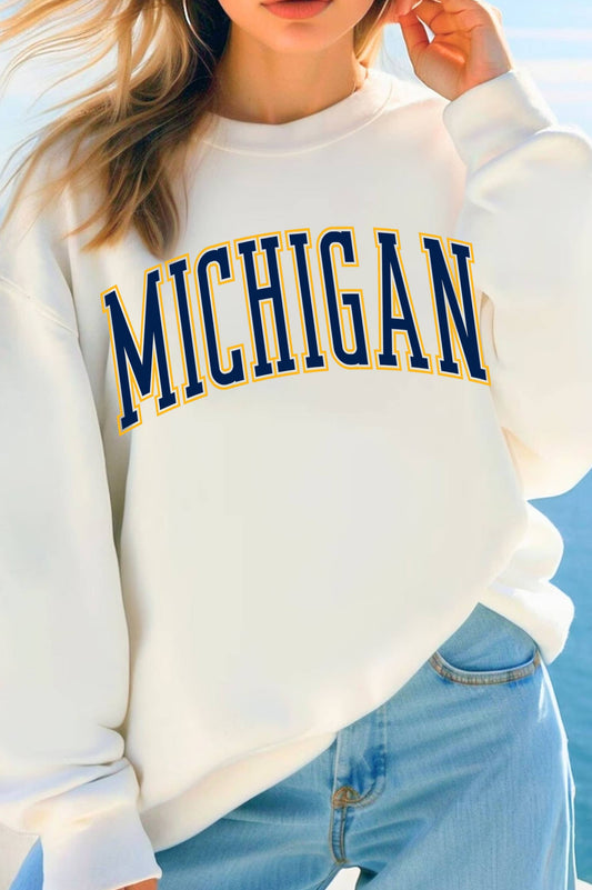 Michigan Puff Graphic Crewneck