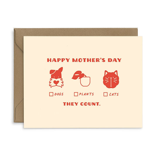 They Count Mother's Day Greeting Card - Storm and Sky Shoppe