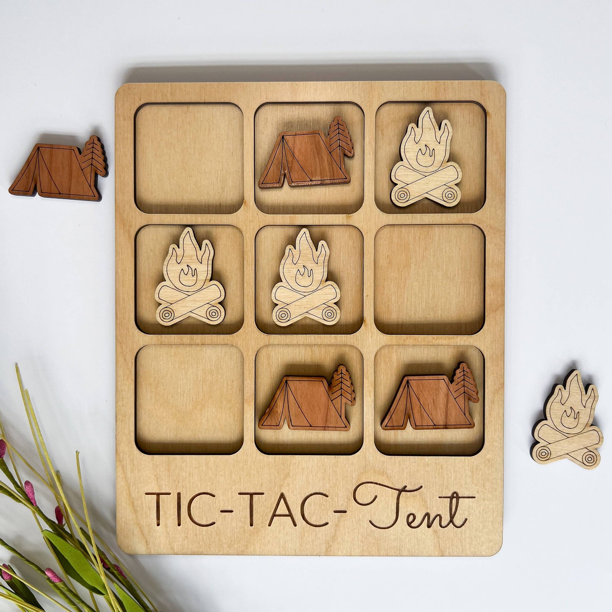 Camping Tic-Tac-Toe Tent Game - Camping & Outdoorsy Gift - Storm and Sky Shoppe - Birch House Living