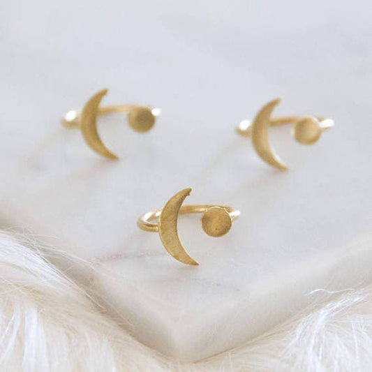 Brass Moon Ring - Storm and Sky Shoppe