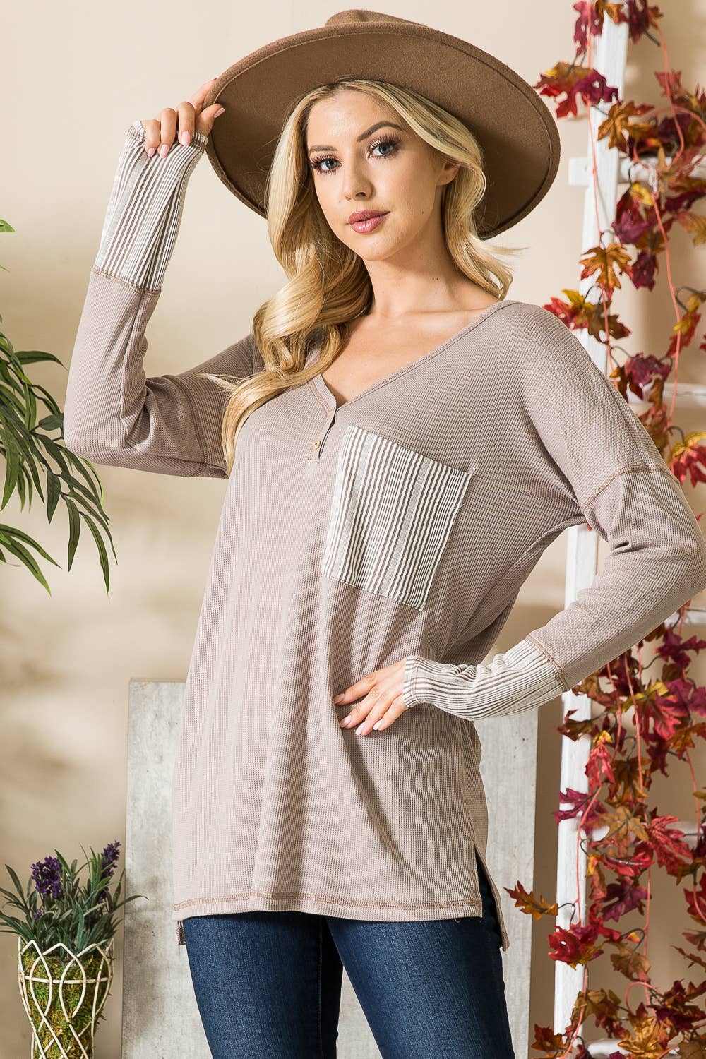 Reversed Stitched Oversize Hi Low Tunic - Storm and Sky Shoppe