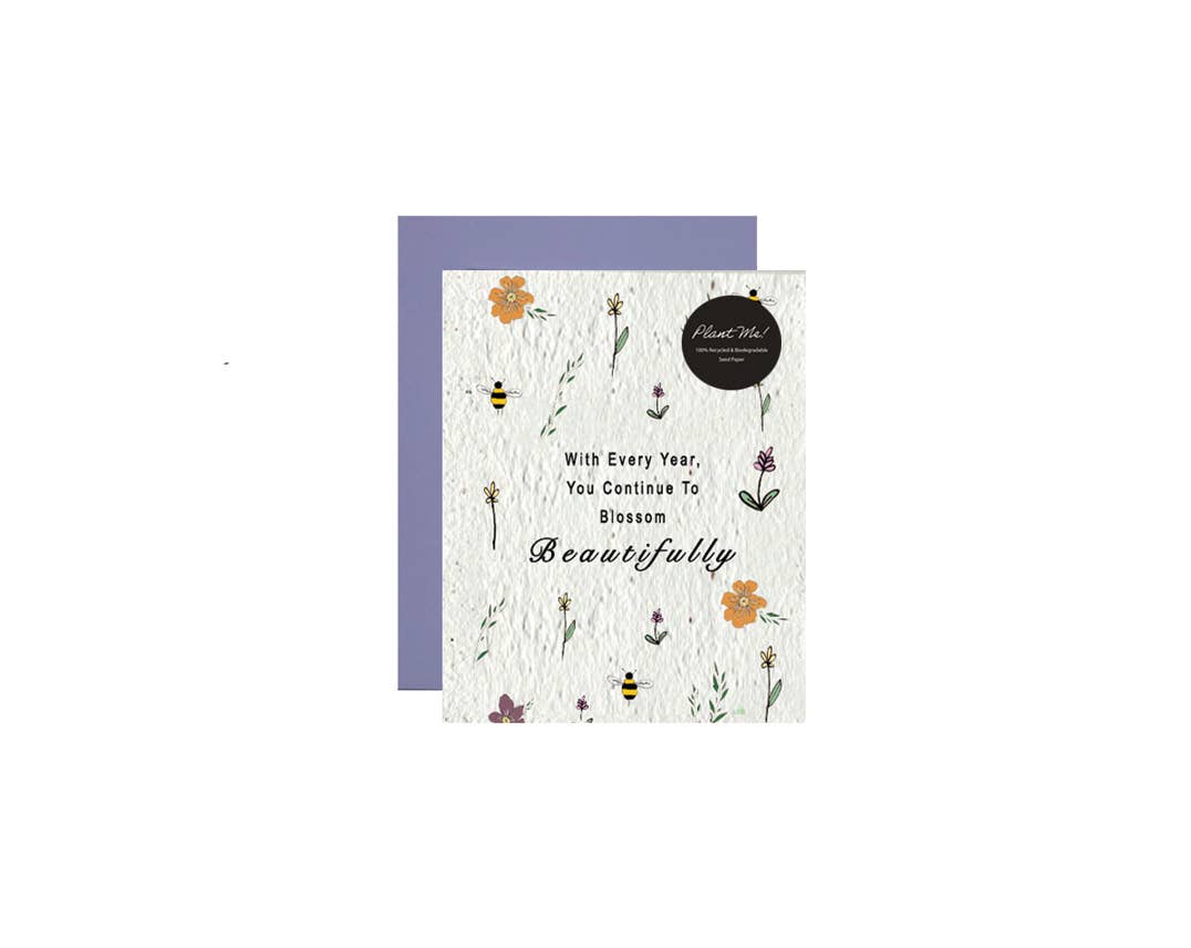 Birthday || Anniversary || Wildflower Greeting Card - Storm And Sky