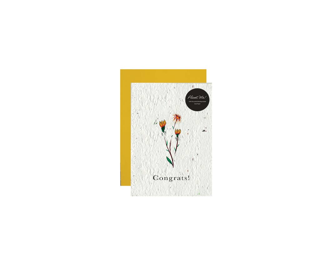 Congrats! || Greeting Card || Wildflower Seed Paper - Storm And Sky