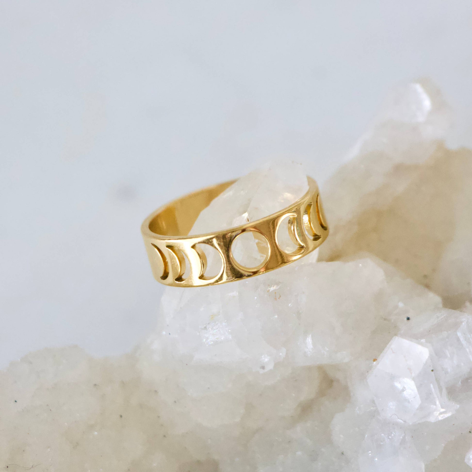 Moon Phase Ring - Tarnish Free: Cuff Ring - Storm and Sky Shoppe