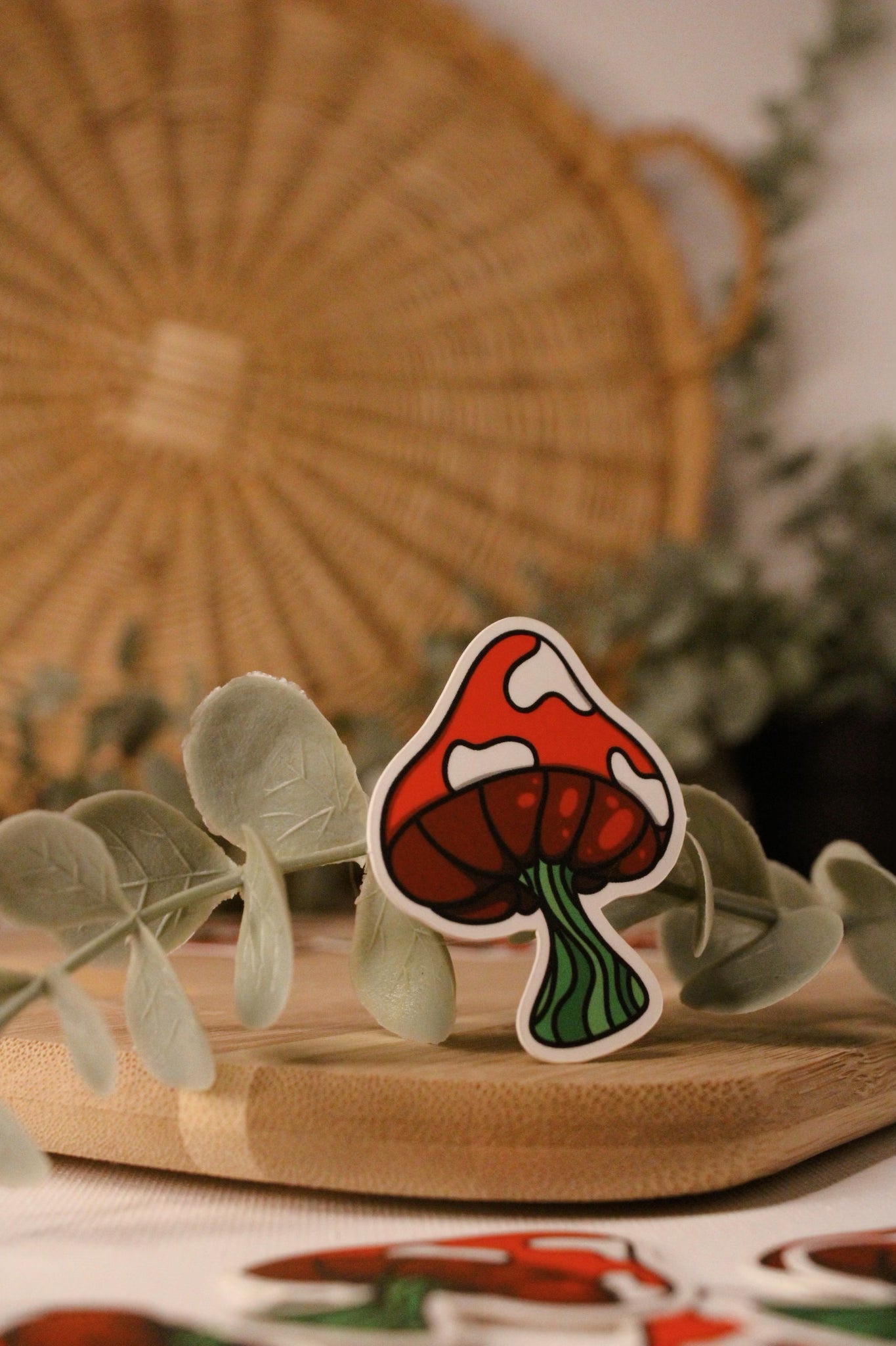 Mini Red Mushroom Sticker - Storm and Sky Shoppe