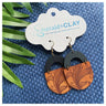 Tropical Engraved Leather Earrings