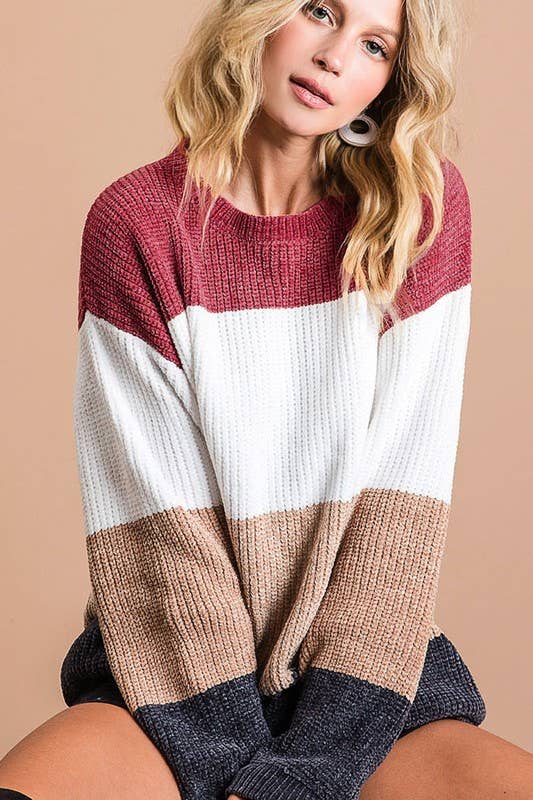 Striped Sweater Top - Storm and Sky Shoppe