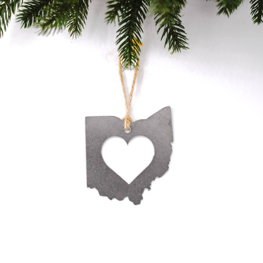 Ohio Heart Ornament - Storm and Sky Shoppe