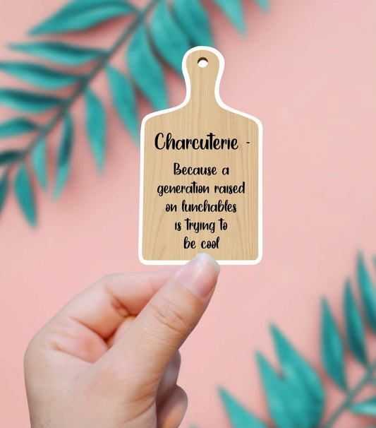 Funny Charcuterie Board Sticker - Storm and Sky Shoppe - EnchantingSunshine