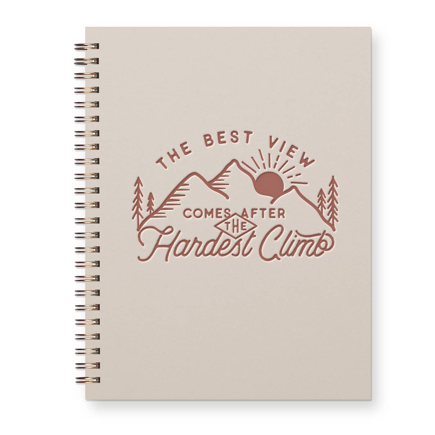Best View Journal: Lined Notebook: Morning Fog Cover | Terracotta Ink - Storm and Sky Shoppe